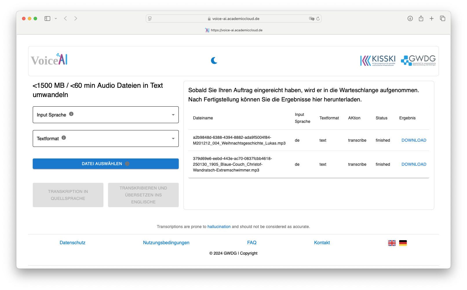 Academic Cloud - Voice AI